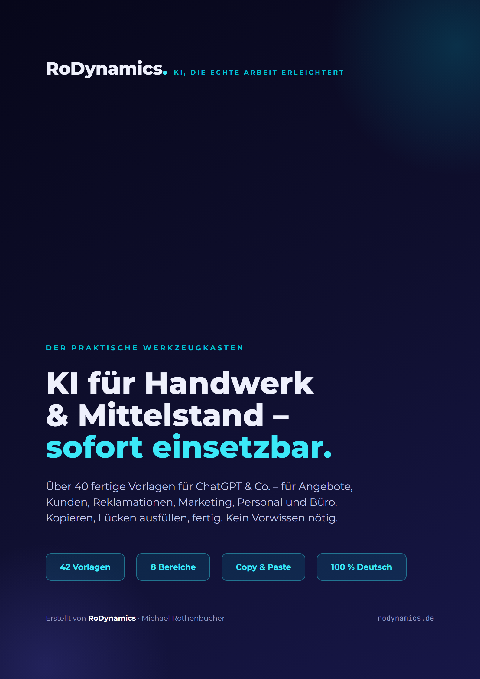Cover: KI-Werkzeugkasten für Handwerk & Mittelstand
